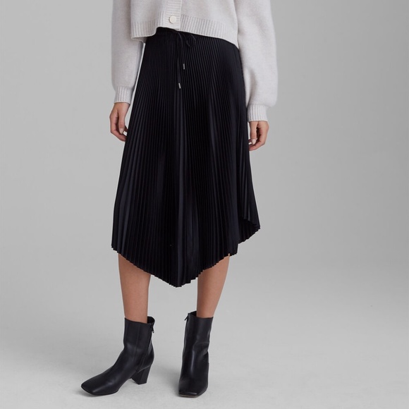 Club Monaco Pleated Scoop Hem Skirt - Picture 1 of 5